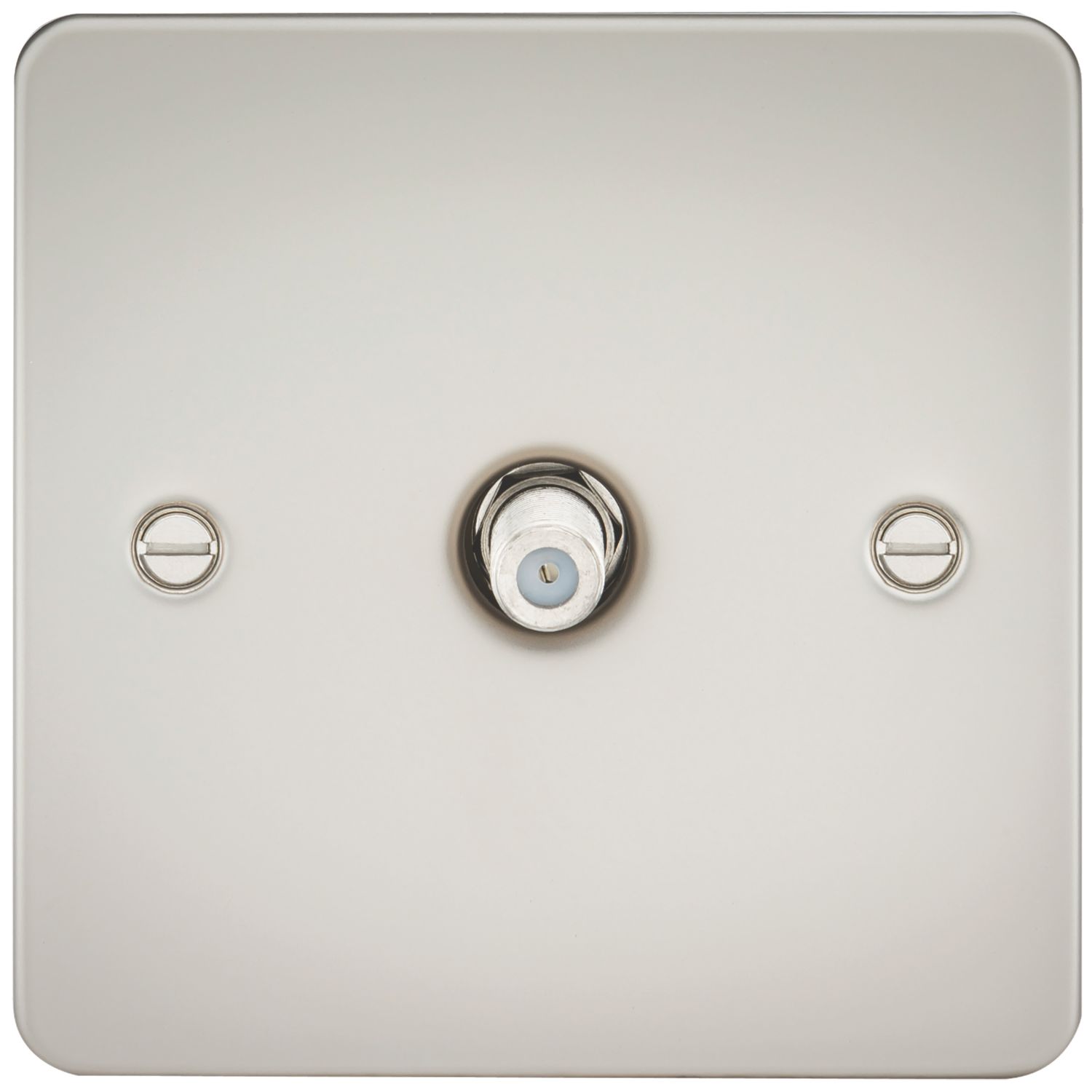 Knightsbridge 1-Gang F-Type Satellite Socket Pearl (312TY)