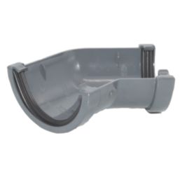 FloPlast MiniFlo uPVC 135° Half Round Gutter Angle Anthracite Grey 76mm
