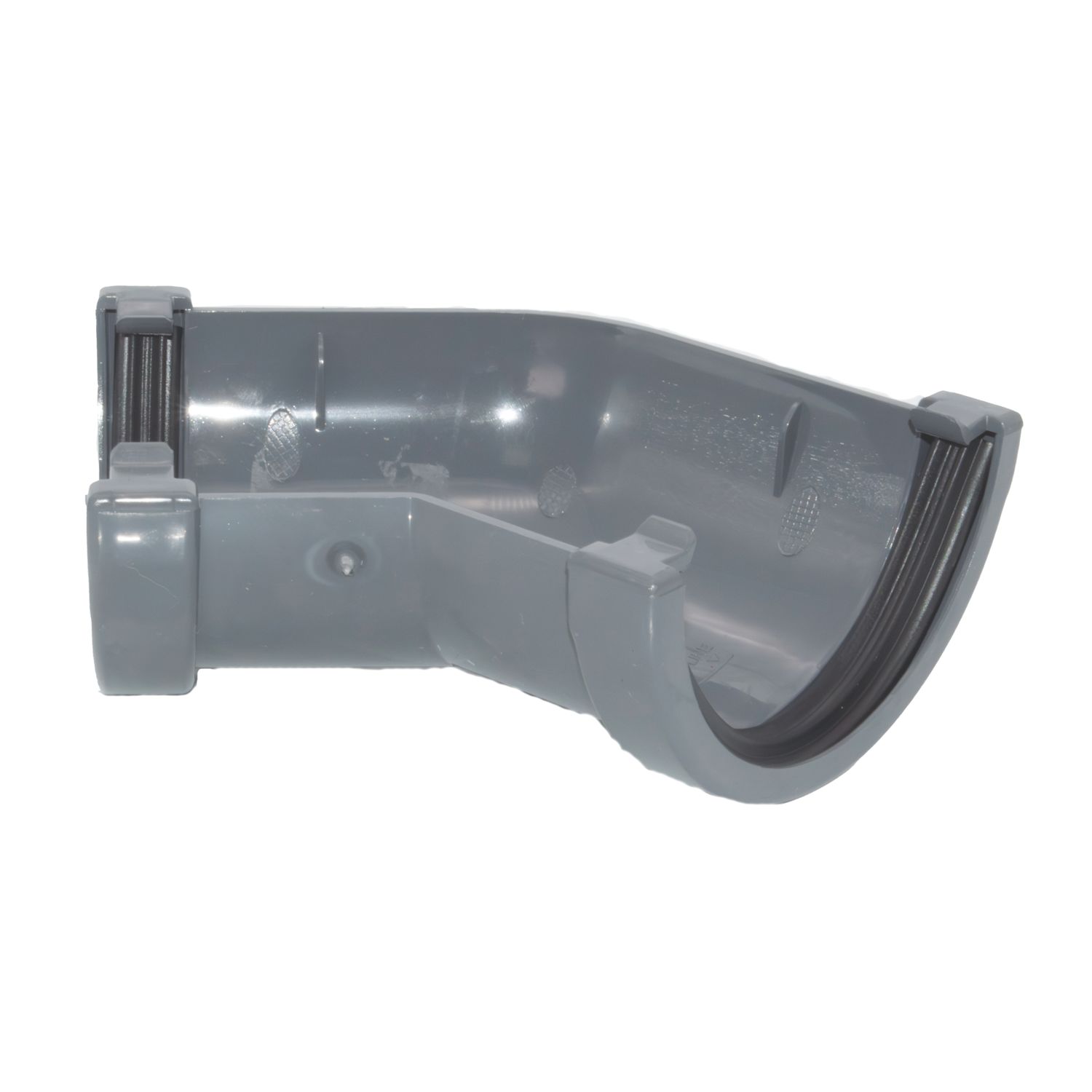 FloPlast MiniFlo uPVC 135° Half Round Gutter Angle Anthracite Grey 76mm (312YE)