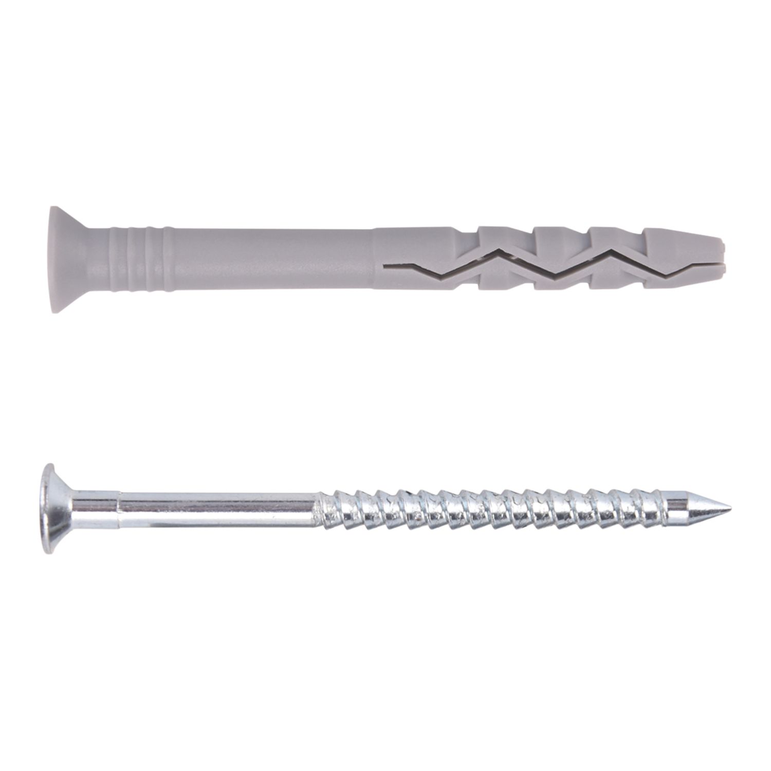 Easyfix Nylon & Steel Countersunk Head Hammer Fixings 5mm x 30mm 100 Pack (312YY)