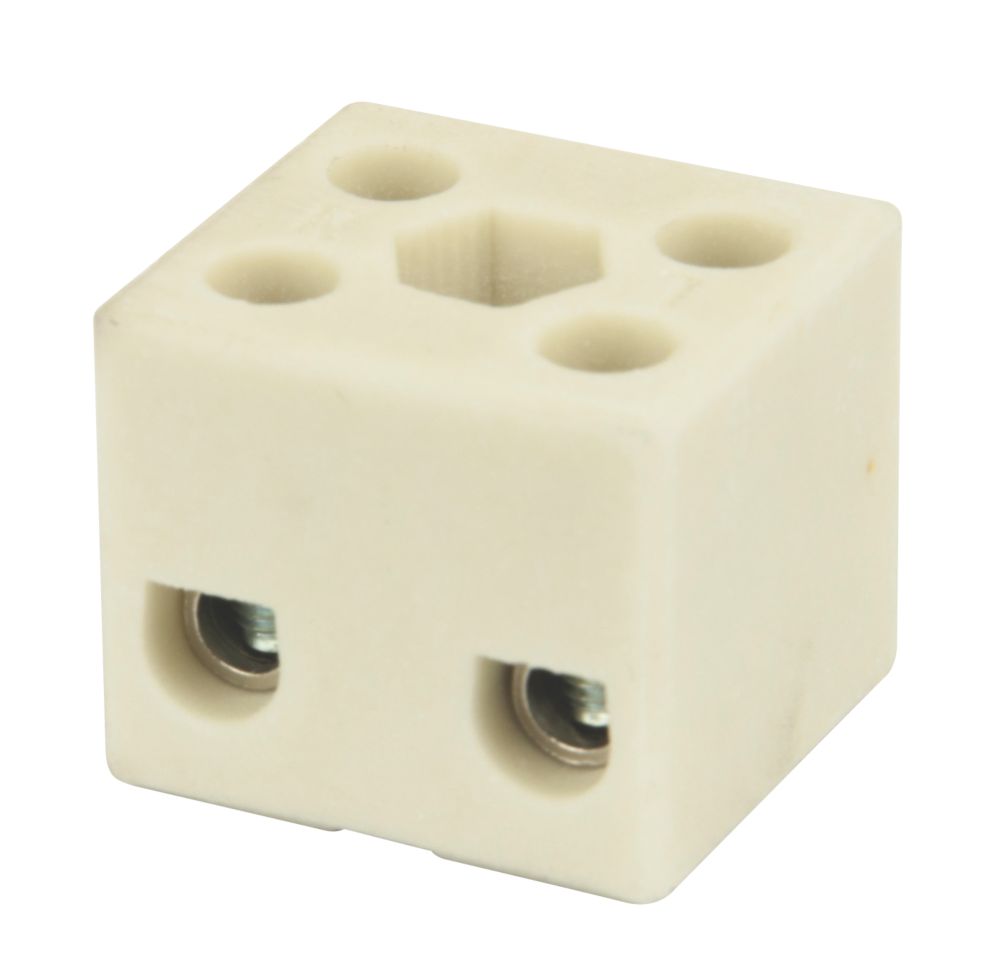 Hylec 41A 2Pole Terminal Block 5 Pack Screwfix