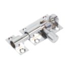 Straight Door Bolt Polished Chrome 38mm