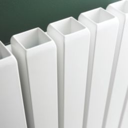 Ximax Erupto Square 1800mm x 435mm 4649BTU White Vertical Designer Radiator