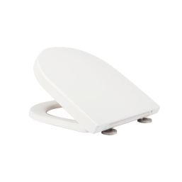 Brixton Soft-Close Wrapover Toilet Seat Thermoset Plastic White