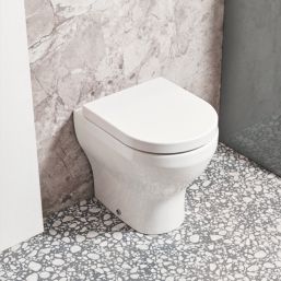 Brixton Soft-Close Wrapover Toilet Seat Thermoset Plastic White