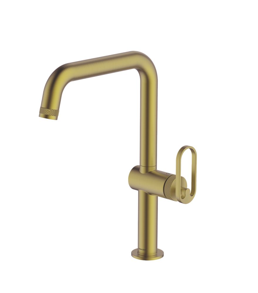 Clearwater Juno Monobloc Tap Brushed Brass PVD Screwfix