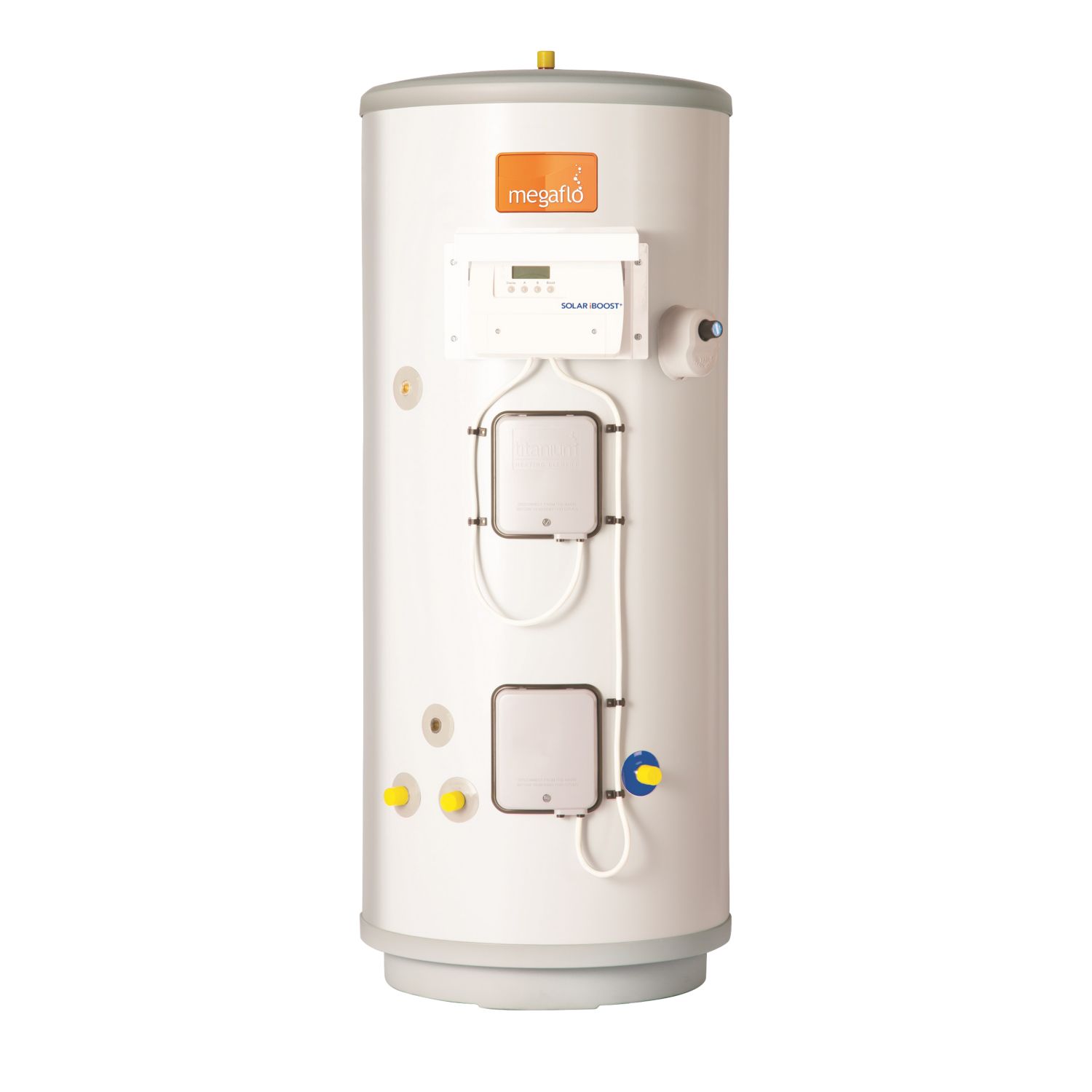 Heatrae Sadia Megaflo Eco Solar PV Ready Indirect Unvented Hot Water Cylinder 300Ltr 2 x 3kW (313FR)