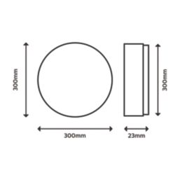 Philips SuperSlim LED Ceiling Light IP44 Black 18W 1500lm