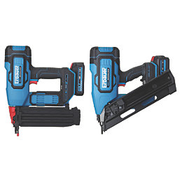 Erbauer  18V 2 x 2.0 and 5.0Ah Li-Ion EXT Brushless Cordless Twin Pack Nailer Kit