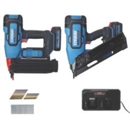 Erbauer  18V 2 x 2.0 and 5.0Ah Li-Ion EXT Brushless Cordless Twin Pack Nailer Kit