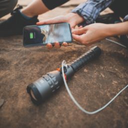 Nebo Davinci 8000 Rechargeable LED Flashlight with Power Bank Storm Grey 8000lm