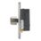 Contactum Lyric 2-Gang 2-Way LED Dimmer Switch  Brushed Steel