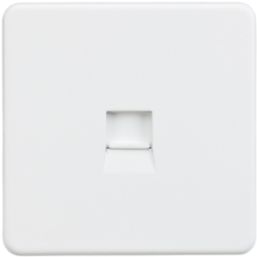 Knightsbridge  1-Gang Master Telephone Socket Matt White