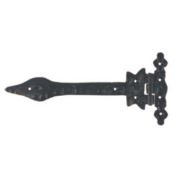 GateMate Black Straight Ornamental Tee Hinges 125mm x 9" x 225mm 2 Pack