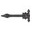 GateMate Black Straight Ornamental Tee Hinges 125mm x 9" x 225mm 2 Pack