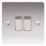 LAP  10AX 2-Gang 2-Way Light Switch  Brushed Stainless Steel