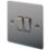 LAP  10AX 2-Gang 2-Way Light Switch  Brushed Stainless Steel