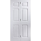 Jeld-Wen Bostonian Primed White Wooden 6-Panel Internal Bi-Fold Door 1950 x 750mm