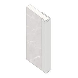 Fibo Profile J Shape End Aluminium 2400mm x 10mm