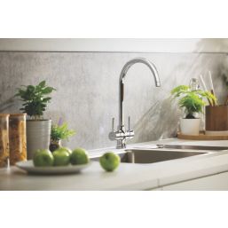 Streame by Abode Contemporary 2-Way Deck Mounted Water Filter Tap Chrome