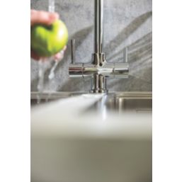 Streame by Abode Contemporary 2-Way Deck Mounted Water Filter Tap Chrome