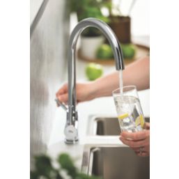 Streame by Abode Contemporary 2-Way Deck Mounted Water Filter Tap Chrome
