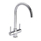 Streame by Abode Contemporary 2-Way Deck-Mounted Water Filter Tap Chrome