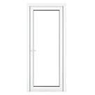 Crystal  Fully Glazed 1-Clear Light Right-Hand Opening White uPVC Back Door 2090mm x 890mm
