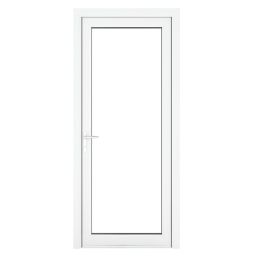 Crystal  Fully Glazed 1-Clear Light Right-Handed White uPVC Back Door 2090mm x 890mm