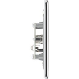 LAP  1-Gang Coaxial TV Socket Polished Chrome