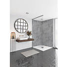 Splashwall Ravello Bathroom Wall Panel Matt Grey 1200mm x 2420mm x 10mm