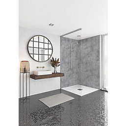 Splashwall Ravello Bathroom Wall Panel Matt Grey 1200mm x 2420mm x 10mm