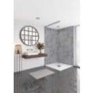 Splashwall Ravello Bathroom Wall Panel Matt Grey 2420mm x 1200mm x 10mm