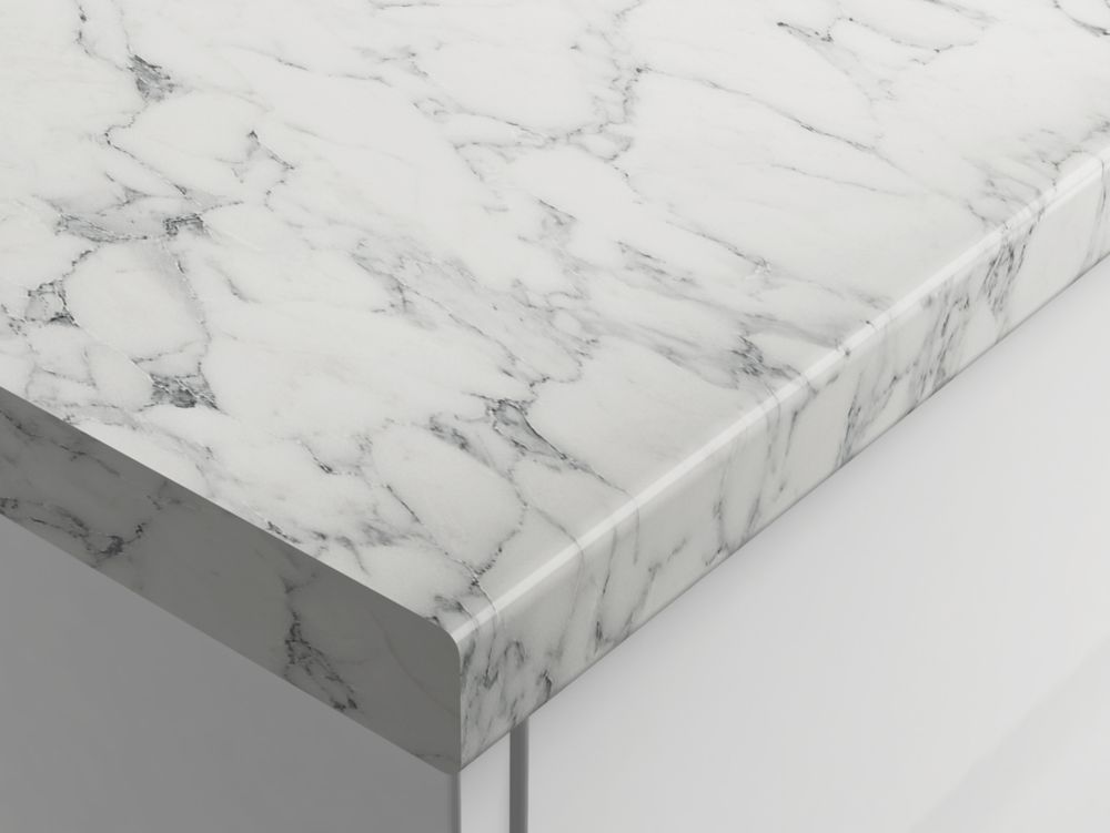 Wilsonart Marmo Bianco Laminate Breakfast Bar 3000mm x 900mm x 38mm