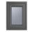 Crystal  Top Opening Obscure Double-Glazed Casement Anthracite on White uPVC Window  610mm x 1040mm