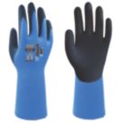 Wonder Grip WG-318L Aqua Guard Gauntlet Gloves Blue X Large