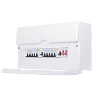 British General Fortress 19-Module 10-Way Populated  Dual RCD Consumer Unit