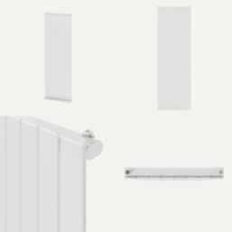 Flomasta  1800mm x 433mm 3091BTU White Vertical Designer Radiator