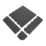 COBA Fatigue-Lock Male Edge Workplace Safety Matting Black 150mm x 0.5m 4 Pack