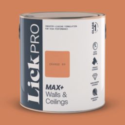 LickPro Max+ 2.5Ltr Orange 04 Eggshell Emulsion  Paint