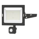 4lite Advantage Outdoor LED Floodlight With PIR Sensor Black 50W 4250lm