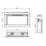 Be Modern Avella Black Nickel Remote Control Wall-Mounted Electric Inset Fire 860mm x 165mm x 491mm