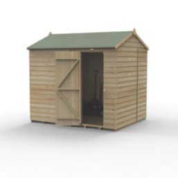 Forest Beckwood 7' 6" x 6' (Nominal) Reverse Apex Shiplap Timber Shed with Base & Assembly