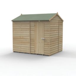 Forest Beckwood 7' 6" x 6' (Nominal) Reverse Apex Shiplap Timber Shed with Base & Assembly