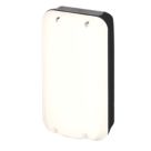 4lite Lorica Outdoor Rectangular LED Bulkhead Black 8W 511-956lm