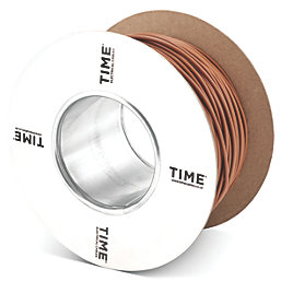 Time 6491X Brown 1-Core 2.5mm² Conduit Cable 100m Drum