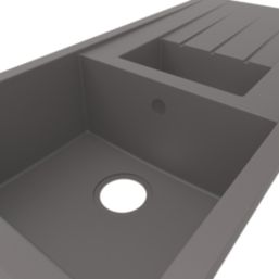 Swirl Erzen 1.5 Bowl  Grey Composite Sink 1000mm x 500mm