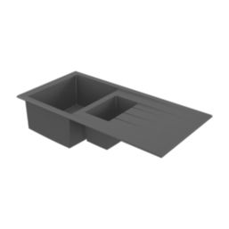 Swirl Erzen 1.5 Bowl  Grey Composite Sink 1000mm x 500mm