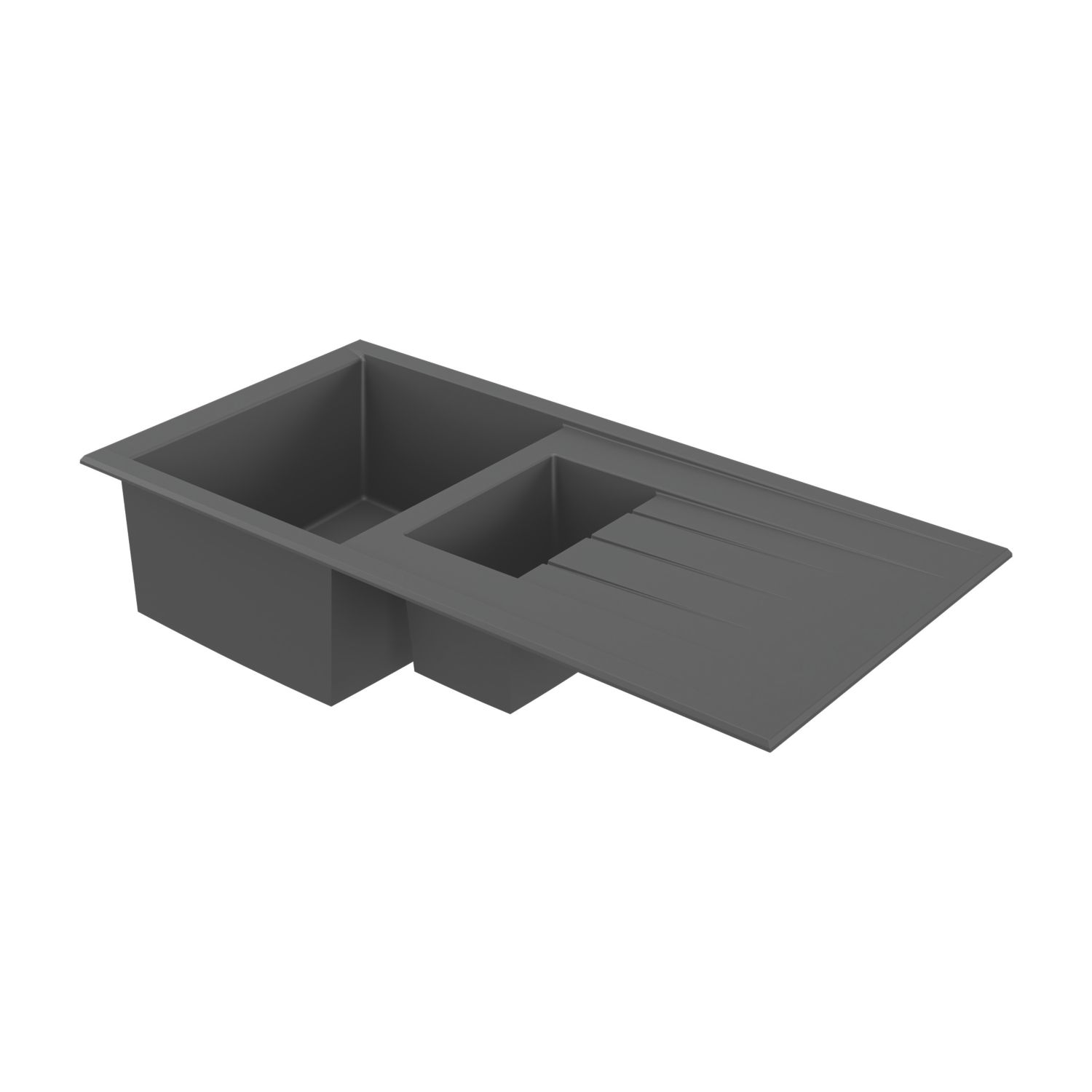 Swirl Erzen 1.5 Bowl Grey Composite Sink 1000mm x 500mm (316AH)