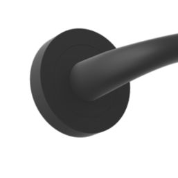 Cooke & Lewis Corfe Fire Rated Lever on Rose Handle Pair Matt Black